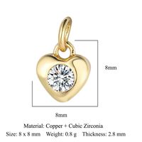 Simple Style Eye Butterfly Copper Plating Inlay Zircon 18k Gold Plated Charms Jewelry Accessories sku image 1