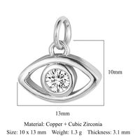 Simple Style Eye Butterfly Copper Plating Inlay Zircon 18k Gold Plated Charms Jewelry Accessories sku image 21