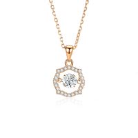Simple Style Classic Style Solid Color Sterling Silver Inlay Moissanite Zircon Pendant Necklace main image 2