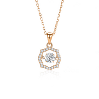 Style Simple Style Classique Couleur Unie Argent Sterling Incruster Moissanite Zircon Pendentif sku image 2