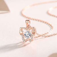 Simple Style Butterfly Sterling Silver Inlay Moissanite Zircon Pendant Necklace main image video