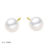 Fashion Geometric Stainless Steel Plating Artificial Pearls Ear Studs 1 Pair sku image 9
