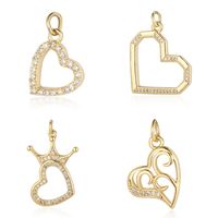 Simple Style Key Copper Plating Inlay Zircon 18k Gold Plated Jewelry Accessories main image 3