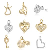 Simple Style Key Copper Plating Inlay Zircon 18k Gold Plated Jewelry Accessories main image 4