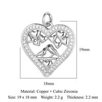 Simple Style Key Copper Plating Inlay Zircon 18k Gold Plated Jewelry Accessories sku image 18