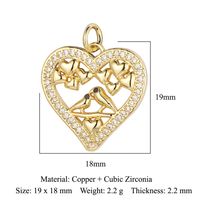 Simple Style Key Copper Plating Inlay Zircon 18k Gold Plated Jewelry Accessories sku image 19