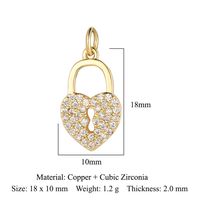 Simple Style Key Copper Plating Inlay Zircon 18k Gold Plated Jewelry Accessories sku image 13