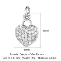 Simple Style Key Copper Plating Inlay Zircon 18k Gold Plated Jewelry Accessories sku image 4