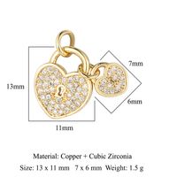 Simple Style Key Copper Plating Inlay Zircon 18k Gold Plated Jewelry Accessories sku image 21