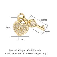 Simple Style Key Copper Plating Inlay Zircon 18k Gold Plated Jewelry Accessories sku image 23