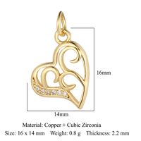 Simple Style Key Copper Plating Inlay Zircon 18k Gold Plated Jewelry Accessories sku image 11