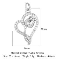 1 Piece Copper Zircon Plating Inlay Polished Pendant sku image 13
