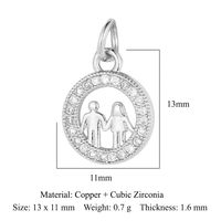 1 Piece Copper Zircon Plating Inlay Polished Pendant sku image 9