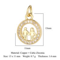 1 Piece Copper Zircon Plating Inlay Polished Pendant sku image 10