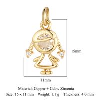 1 Piece Copper Zircon Plating Inlay Polished Pendant sku image 6
