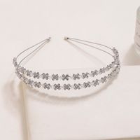 Simple Style Bow Knot Alloy Inlay Rhinestones Hair Band main image 4