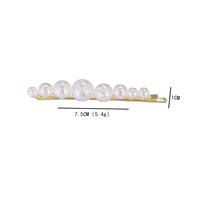 Sweet Round Alloy Inlay Pearl Hair Clip main image 2