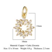 Simple Style Dolphin Butterfly Copper Plating Inlay Zircon 18k Gold Plated Charms Jewelry Accessories sku image 7