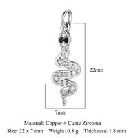 Simple Style Dolphin Butterfly Copper Plating Inlay Zircon 18k Gold Plated Charms Jewelry Accessories sku image 2
