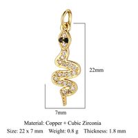 Simple Style Dolphin Butterfly Copper Plating Inlay Zircon 18k Gold Plated Charms Jewelry Accessories sku image 3