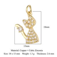 Simple Style Dolphin Butterfly Copper Plating Inlay Zircon 18k Gold Plated Charms Jewelry Accessories sku image 13
