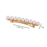 Simple Style Commute Round Alloy Inlay Pearl Hair Clip main image 2