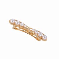Simple Style Commute Round Alloy Inlay Pearl Hair Clip sku image 1