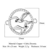 Simple Style Heart Shape Bee Butterfly Copper Plating Inlay Zircon 18k Gold Plated Jewelry Accessories sku image 17