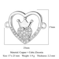 Simple Style Heart Shape Bee Butterfly Copper Plating Inlay Zircon 18k Gold Plated Jewelry Accessories sku image 9