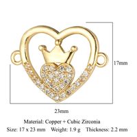 Simple Style Heart Shape Bee Butterfly Copper Plating Inlay Zircon 18k Gold Plated Jewelry Accessories sku image 10