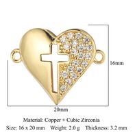 Style Simple Forme De Cœur Abeille Papillon Le Cuivre Placage Incruster Zircon Plaqué Or 18k Bijoux Accessoires sku image 12