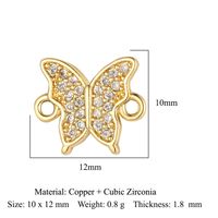 Estilo Simple Forma De Corazón Abeja Mariposa Cobre Enchapado Embutido Circón Chapado En Oro De 18 Quilates. Accesorios De Joyería sku image 2