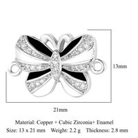 Simple Style Heart Shape Bee Butterfly Copper Plating Inlay Zircon 18k Gold Plated Jewelry Accessories sku image 19