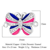 Simple Style Heart Shape Bee Butterfly Copper Plating Inlay Zircon 18k Gold Plated Jewelry Accessories sku image 20