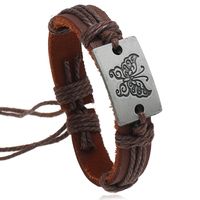 Leather Korea Geometric Bracelet  (photo Color) Nhpk1629-photo Color sku image 3