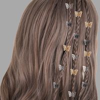 Frau Einfacher Stil Schmetterling Metall Überzug Schmetterling Haarklammer main image 1