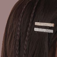 Simple Style Solid Color Alloy Inlay Rhinestones Hair Clip main image 5