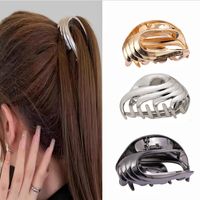Elegant Solid Color Alloy Hollow Out Hair Claws main image 1