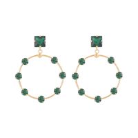 1 Paire Style Moderne Style Simple Carré Incruster Alliage Zircon Boucles D'oreilles sku image 4