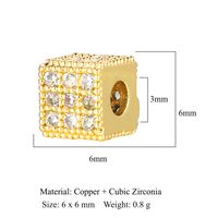 1 Piece Copper Zircon Solid Color sku image 3