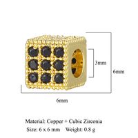 1 Piece Copper Zircon Solid Color sku image 4