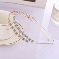 Cute Sweet Simple Style Flower Alloy Inlay Zircon Hair Band main image 1