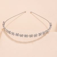 Cute Sweet Simple Style Flower Alloy Inlay Zircon Hair Band main image 4