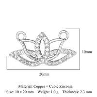 Simple Style Starfish Lotus Butterfly Copper Plating Inlay Zircon Gold Plated Silver Plated Charms Jewelry Accessories sku image 5