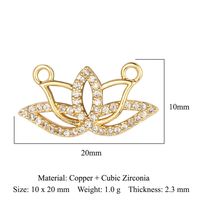 Simple Style Starfish Lotus Butterfly Copper Plating Inlay Zircon Gold Plated Silver Plated Charms Jewelry Accessories sku image 6