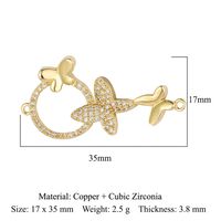 Simple Style Starfish Lotus Butterfly Copper Plating Inlay Zircon Gold Plated Silver Plated Charms Jewelry Accessories sku image 18