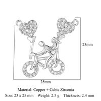 Simple Style Starfish Lotus Butterfly Copper Plating Inlay Zircon Gold Plated Silver Plated Charms Jewelry Accessories sku image 15
