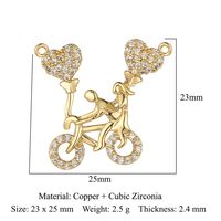 Simple Style Starfish Lotus Butterfly Copper Plating Inlay Zircon Gold Plated Silver Plated Charms Jewelry Accessories sku image 16