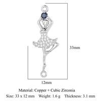 Simple Style Angel Moon Crown Copper Plating Inlay Zircon Gold Plated Silver Plated Charms Jewelry Accessories sku image 11