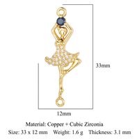 Simple Style Angel Moon Crown Copper Plating Inlay Zircon Gold Plated Silver Plated Charms Jewelry Accessories sku image 12
